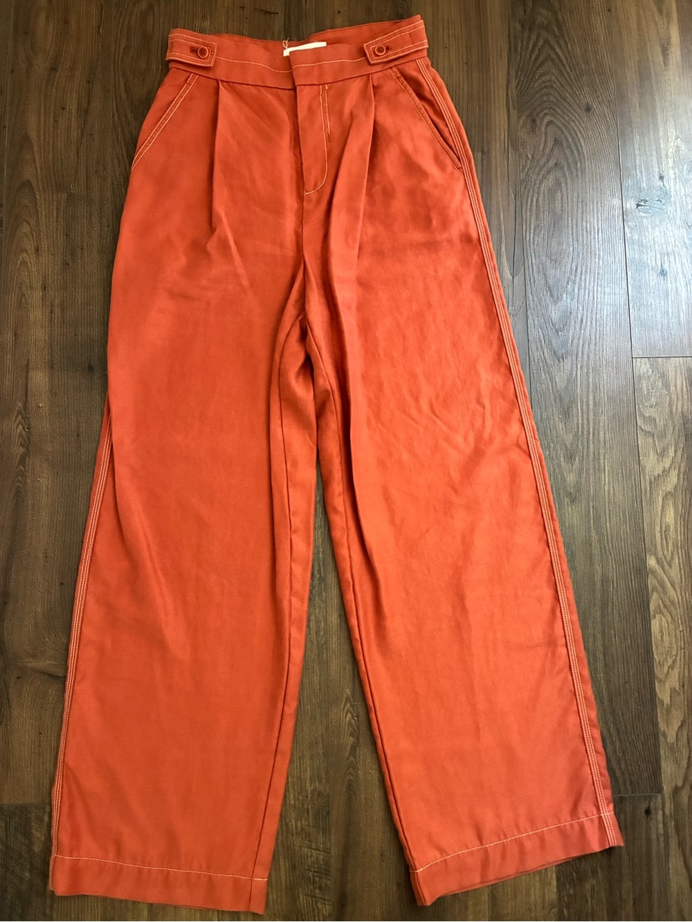 Anthropologie Conclave Trousers Wide-Leg Pants in Burnt Orange - Picture 2 of 12